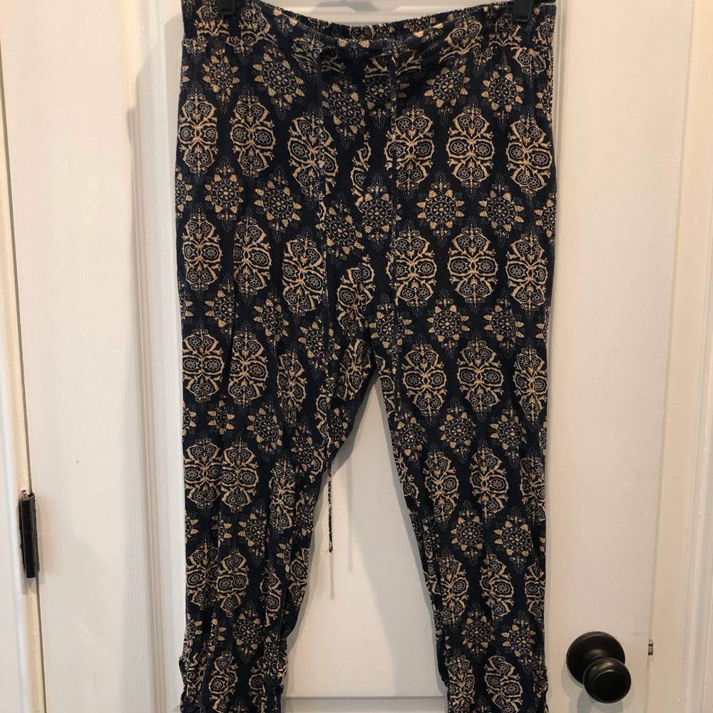 Geo Print Drawstring Pants